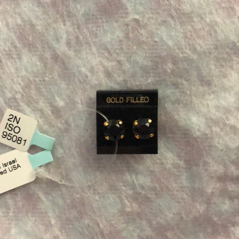 Black stud earrings